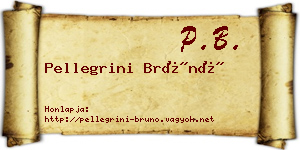 Pellegrini Brúnó névjegykártya